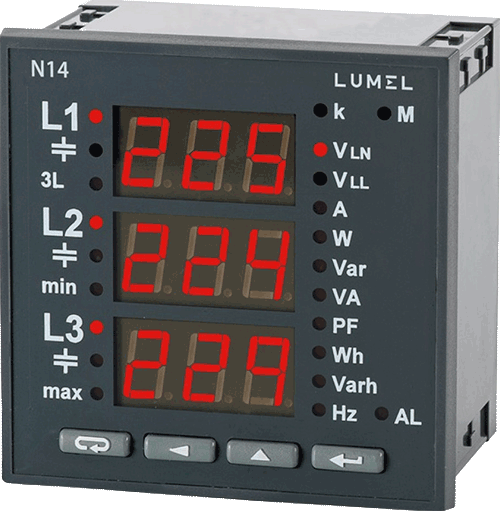 Teljesítmény és fogyasztásmérő, Lumel N14