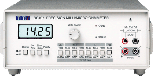 Precíziós mikroOhmmérő, TTi BS407