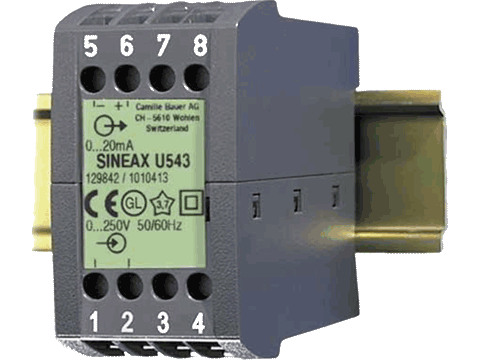 Kétvezetékes AC feszültség távadó, Sineax U543